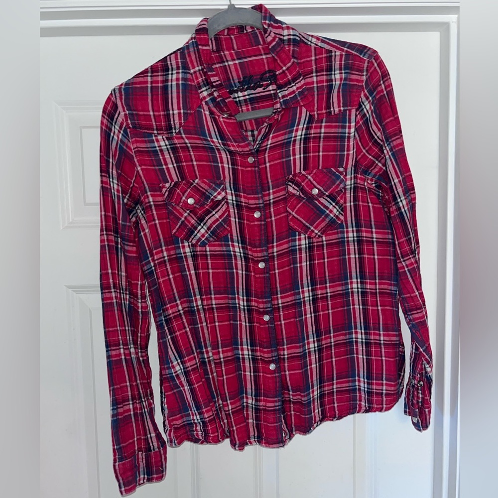 Vanilla Star red white and blue flannel